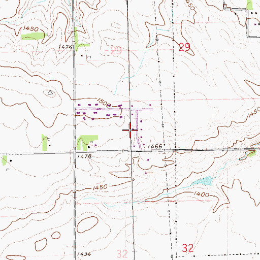 Topographic Map of Anderson Subdivision, SD