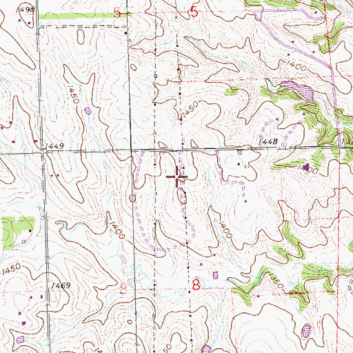 Topographic Map of Indian Hill Division, SD