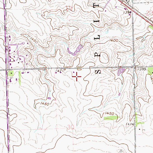Topographic Map of Iversons Subdivision, SD
