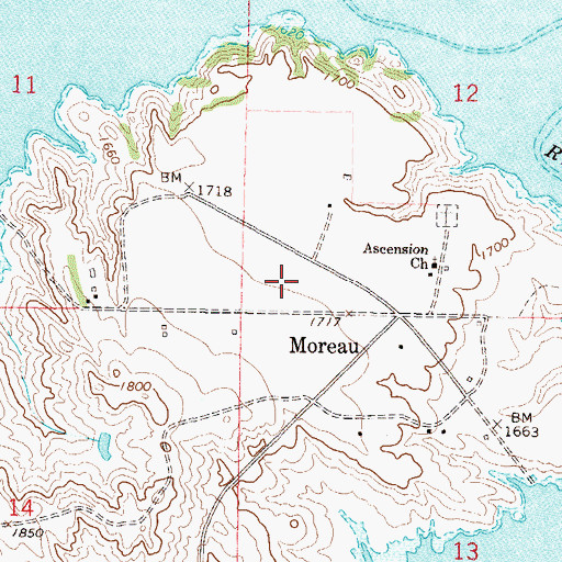 Topographic Map of Blackfoot Community, SD