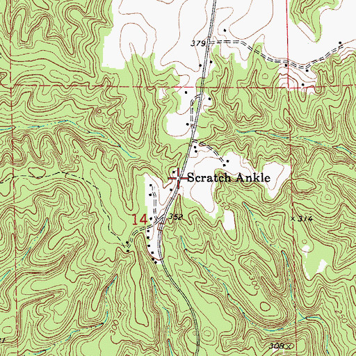 Topographic Map of Scratch Ankle, AL