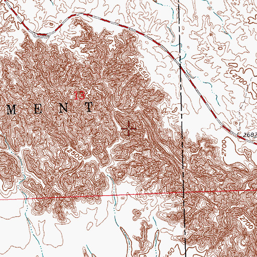 Topographic Map of The Castle, SD