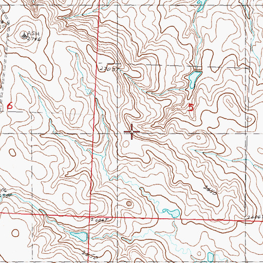 Topographic Map of Dowling (historical), SD