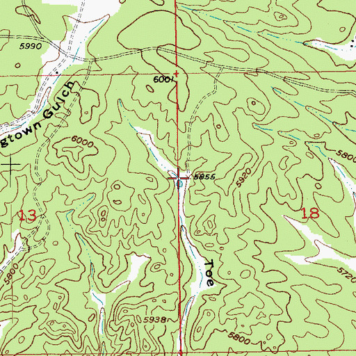 Topographic Map of Forty-Five Lode Mine, SD