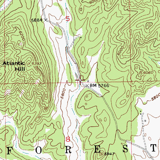 Topographic Map of Sunrise Lode Mine, SD