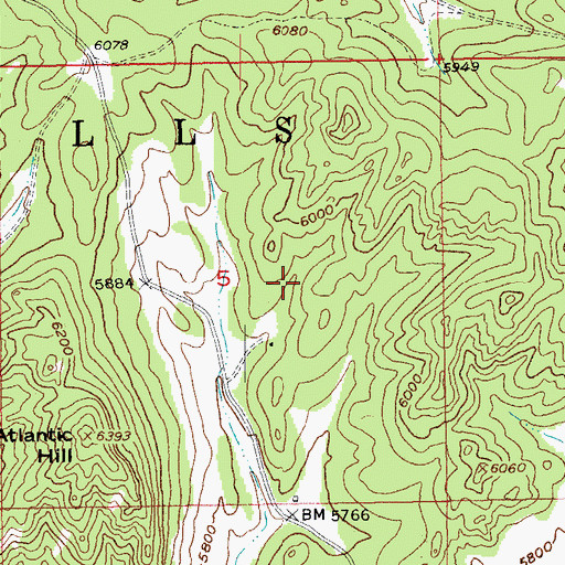 Topographic Map of Sunset Lode Mine, SD