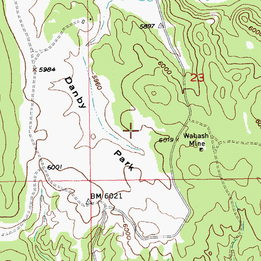 Topographic Map of Echo Lode Mine, SD