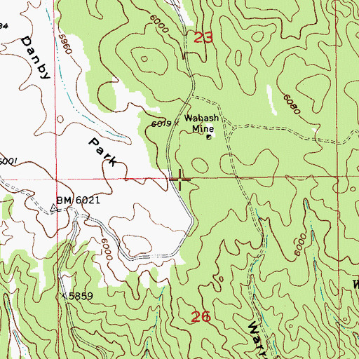 Topographic Map of Occidental Lode Mine, SD