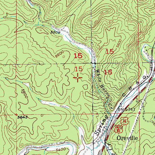 Topographic Map of Sally Cavanaugh Mine, SD