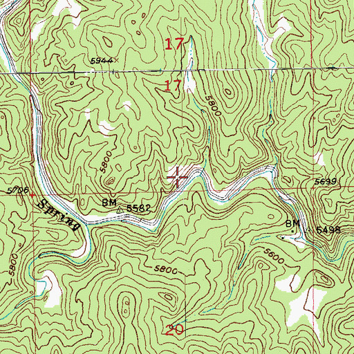 Topographic Map of Black Diamond Mine, SD