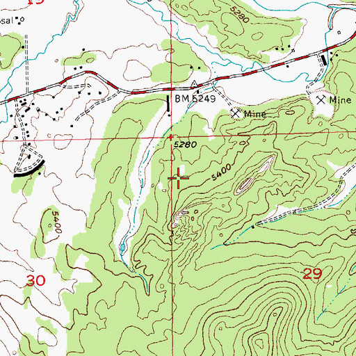 Topographic Map of Climax Mica Mine, SD