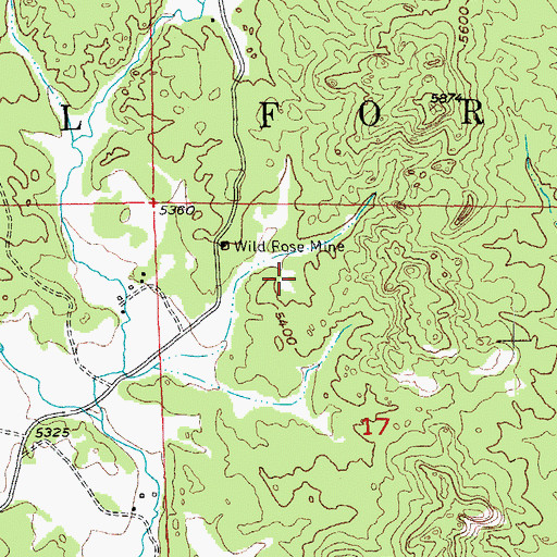 Topographic Map of Sylvanite Lode Mine, SD