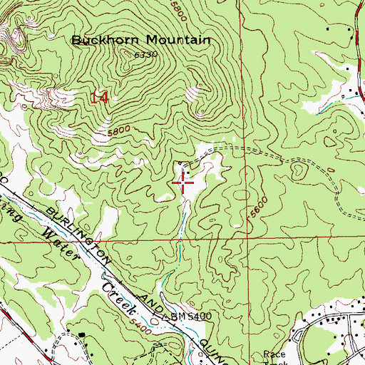 Topographic Map of Sunshine Mica Prospect Mine, SD
