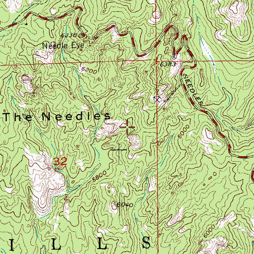 Topographic Map of Noble Mica Mine, SD