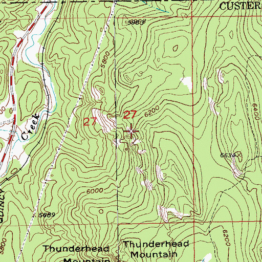 Topographic Map of Sky Lode Mine, SD
