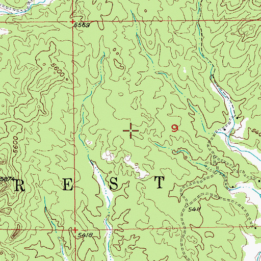 Topographic Map of New Deal Lode Mine, SD