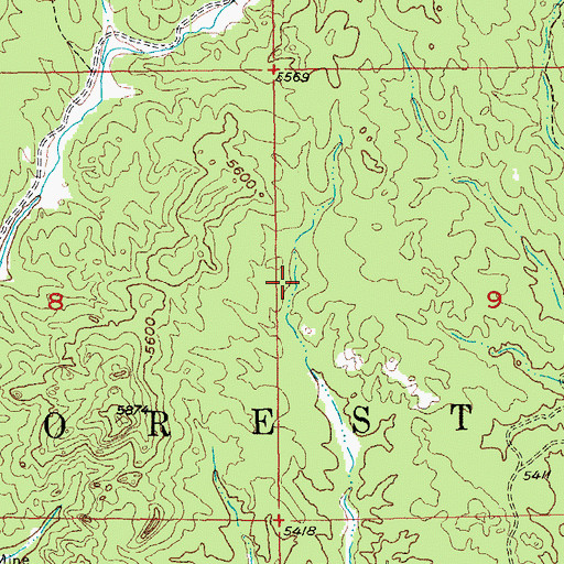 Topographic Map of OK Lode Mine, SD