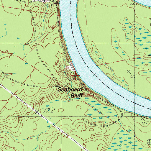 Topographic Map of Seaboard Bluff, AL