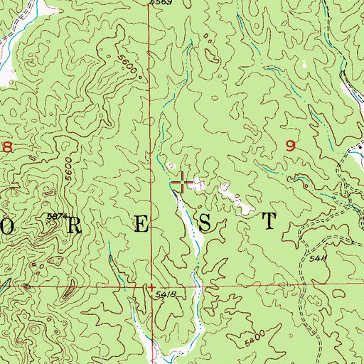 Topographic Map of OK Number 4 Lode Mine, SD
