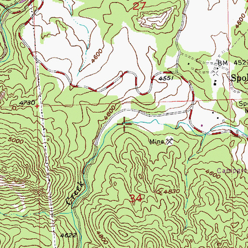 Topographic Map of Jumbo Lode Mine, SD