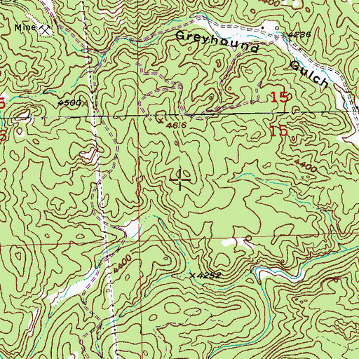 Topographic Map of Pink Elephant Beryl Prospect Mine, SD