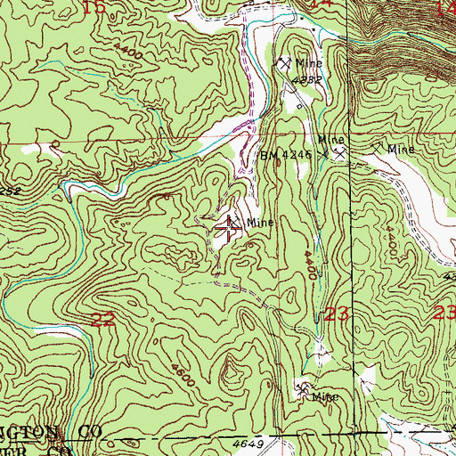 Topographic Map of Big Chief Mine, SD