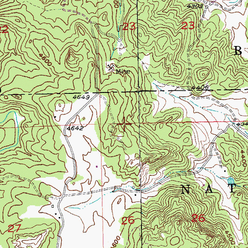Topographic Map of Beryl Feldspar Mine, SD