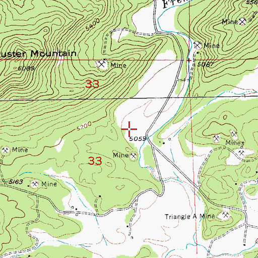 Topographic Map of Lee Burrows Dike Mine, SD