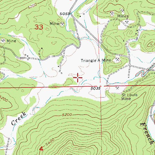 Topographic Map of Mica King Mine, SD