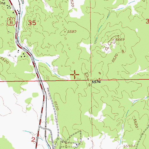 Topographic Map of Burgess Mica Prospect Mine, SD