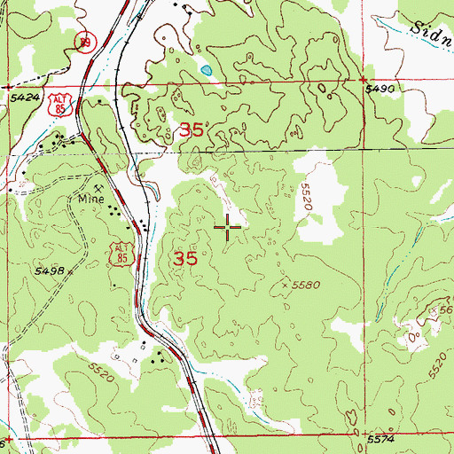 Topographic Map of Heidepriem and Cattles Mine, SD