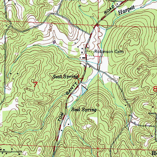 Topographic Map of Seal Spring, AL