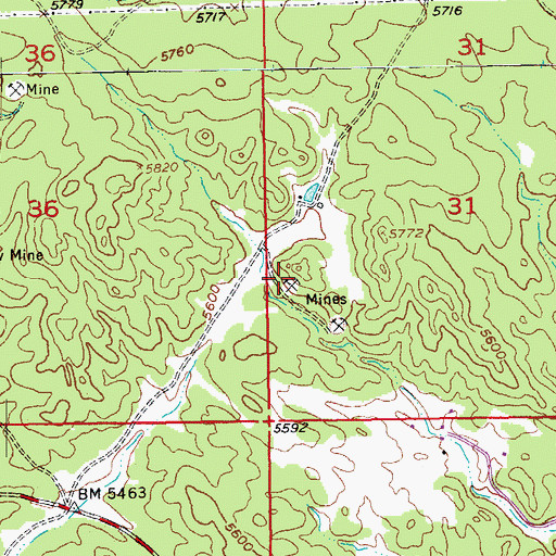Topographic Map of Dubuque Claim, SD