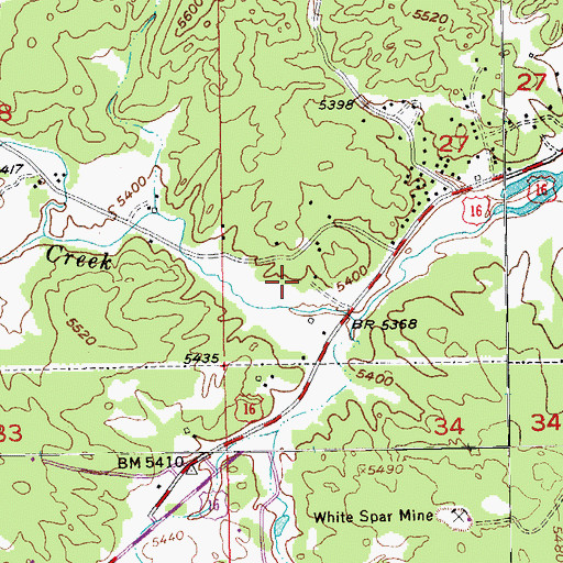 Topographic Map of Dorothy Lode Mine, SD