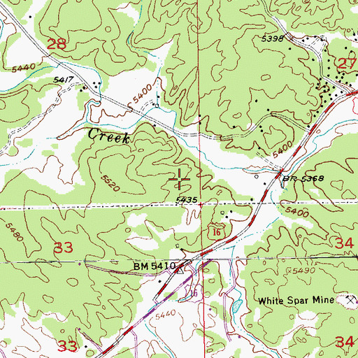 Topographic Map of Ridge Lode Mine, SD
