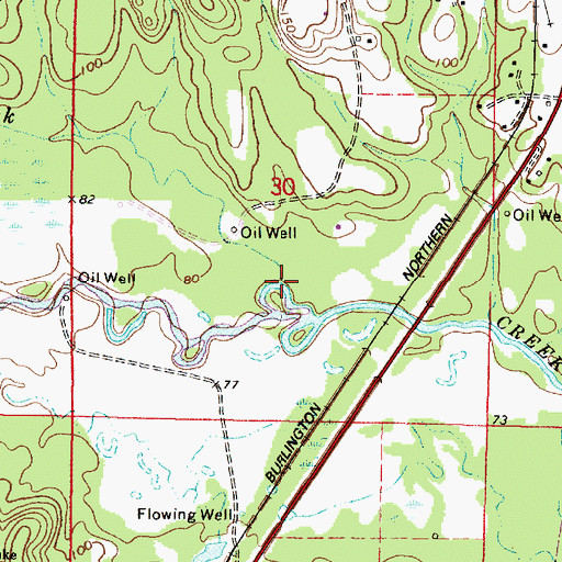Topographic Map of Seals Creek, AL