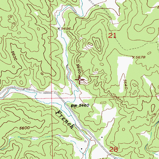 Topographic Map of Big Spar Number 1 Mine, SD
