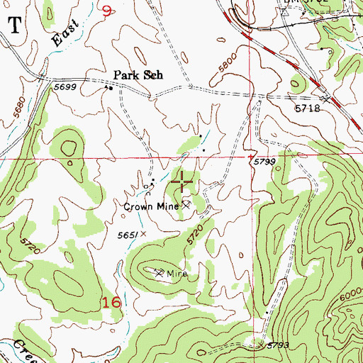 Topographic Map of Ballard Mine, SD