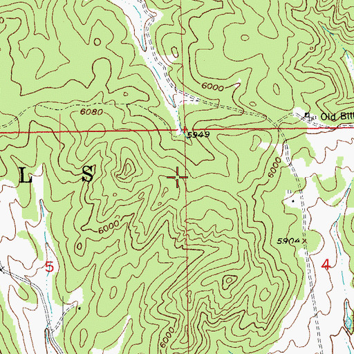 Topographic Map of Wilhelm Mine, SD