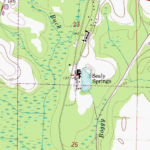 Topographic Map of Sealy Springs, AL