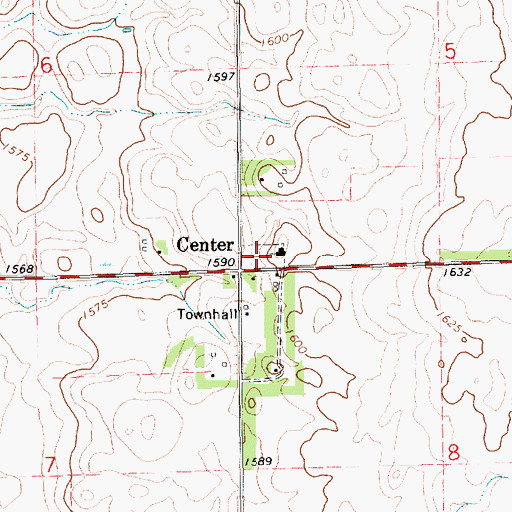Topographic Map of Salem Lutheran Cemetery, SD