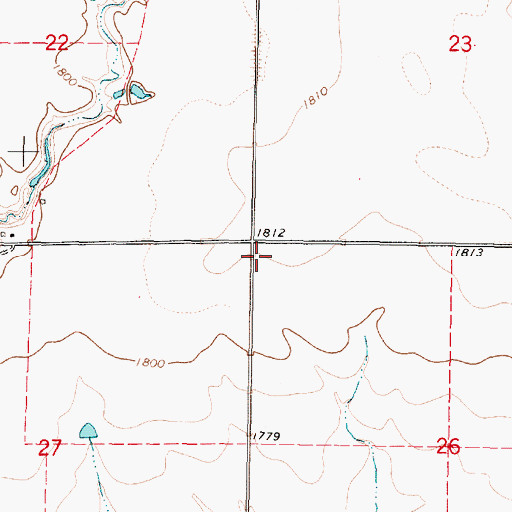Topographic Map of Prairie View School, SD