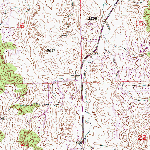 Topographic Map of Broadmoor Subdivision, SD