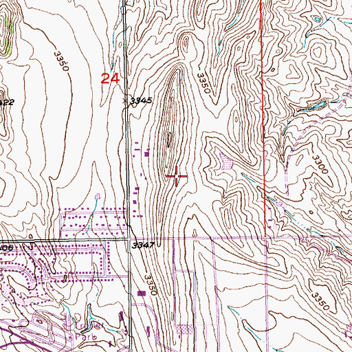 Topographic Map of Sioux Village, SD