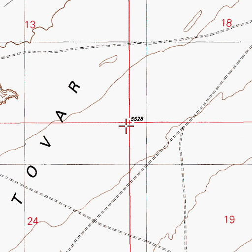 Topographic Map of Tovar Mesa, AZ