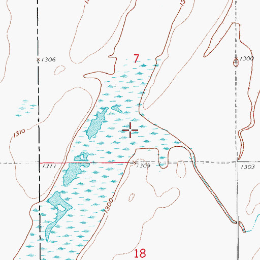 Topographic Map of Antelope Creek, SD