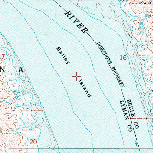 Topographic Map of Bailey Island, SD