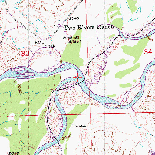Topographic Map of Belle Fourche River, SD