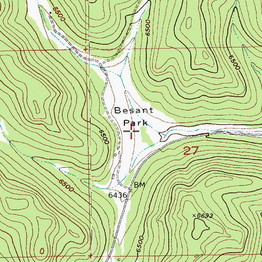 Topographic Map of Besant Park, SD