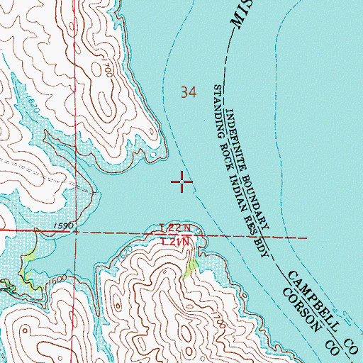Topographic Map of Blackhawk Creek, SD